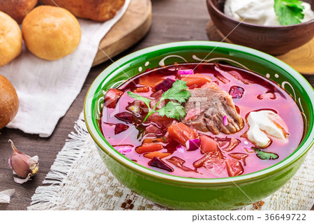 Borscht on table 36649722
