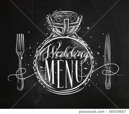 Wedding menu chalk Wedding menu chalk 36650667