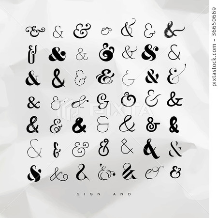 Set ampersands for letters 36650669
