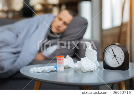 Close up of little table that standing on the 36653719