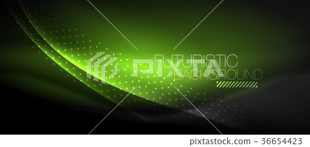 Shiny color smooth elegant neon wave 36654423