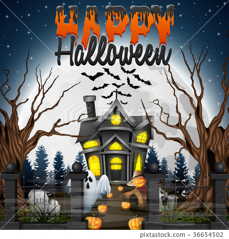 Scary Halloween background 36654502