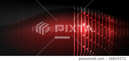 Neon glowing techno lines Neon glowing techno lines 36654572