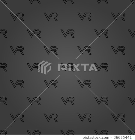 Seamless Pattern With VR Logos - Stock Illustration [36655441] - PIXTA