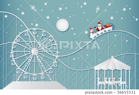 Happy new year and Merry christmas on amusement Happy new year and Merry christmas on amusement 36655531