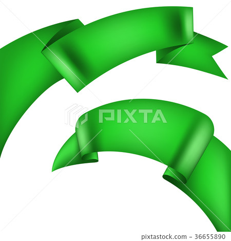 Set of horizontal green banners. EPS 10 vector - Stock Illustration ...