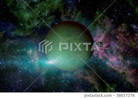 Planet Uranus. Elements of this image furnished by 36657376