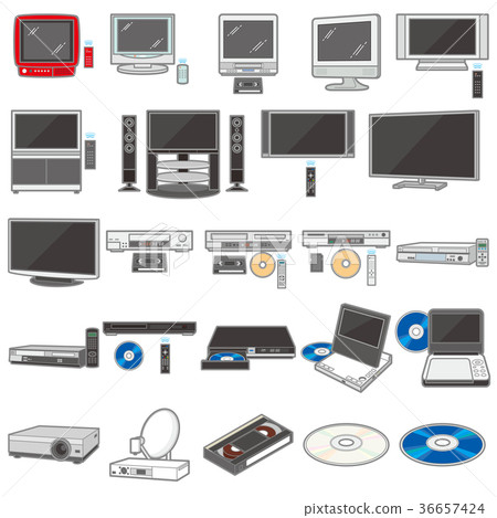 各種電器/電視和錄音機的插圖 36657424