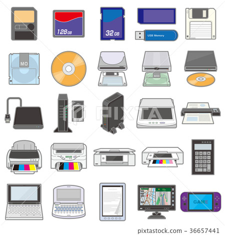 Illustrations of various appliances / Memory media 36657441