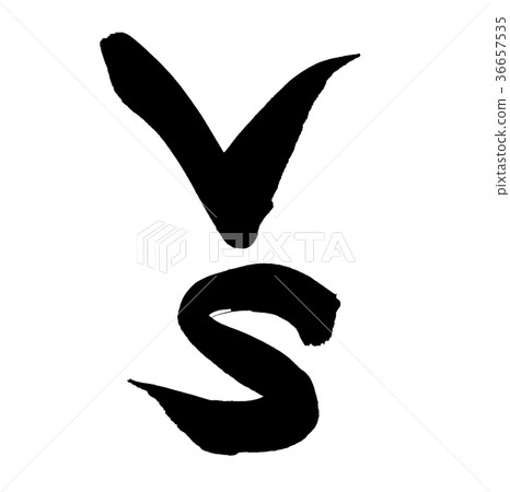 Brush lettering vs Versus promotion illustration - Stock Illustration ...