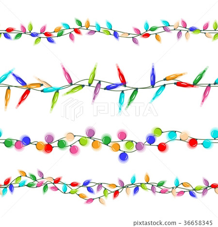 Christmas Lights Garlands Vector. Christmas Christmas Lights Garlands Vector. Christmas 36658345