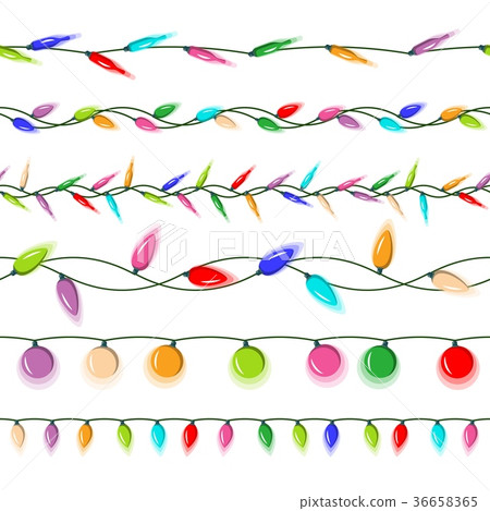Christmas Lights Vector. Garlands, Christmas Christmas Lights Vector. Garlands, Christmas 36658365
