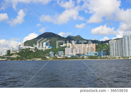 from East Lamma Channel view of HK 36658656