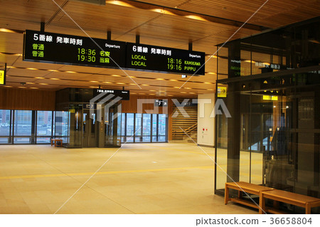 Inside of Asahikawa STATION AT Hokkaido, Japan. Inside of Asahikawa STATION AT Hokkaido, Japan. 36658804