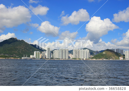 from East Lamma Channel view of HK 36658828