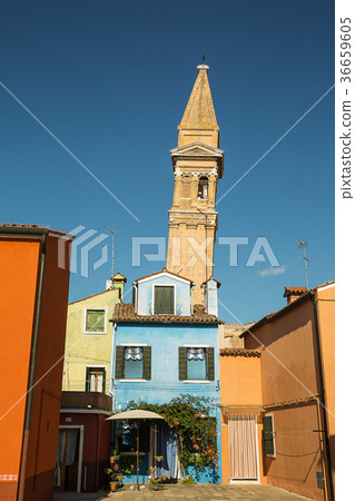 Colorful houses in Burano island , Italy 36659605