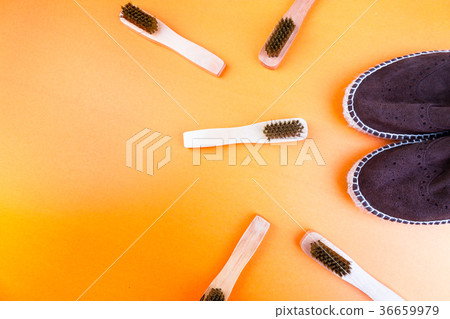 Brown suede espadrille shoes with brushes Brown suede espadrille shoes with brushes 36659979