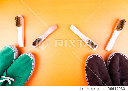 Green and brown suede espadrille shoes Green and brown suede espadrille shoes 36659980