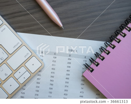 Business image · document · keyboard · notebook · woman Business image · document · keyboard · notebook · woman 36661313
