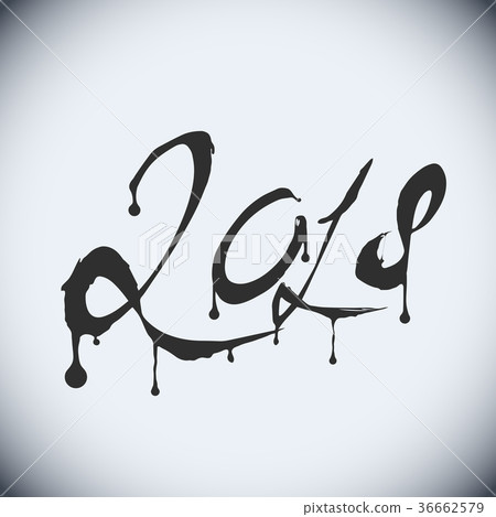 Hand painted 2018 New Year figures 36662579