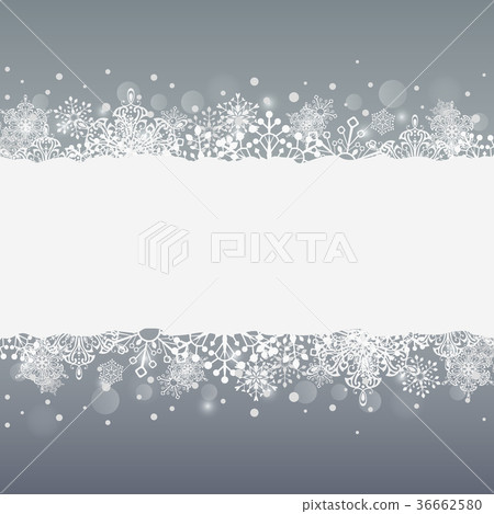 Christmas background with white snowflake stripe 36662580