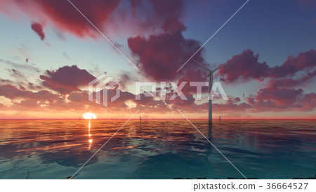 Technology and Environment wind generator on sea 36664527