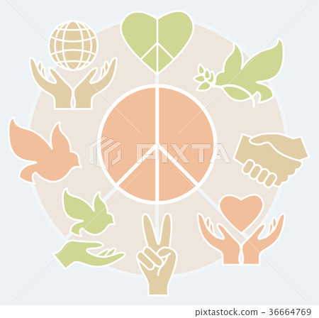 Peace icons set 36664769
