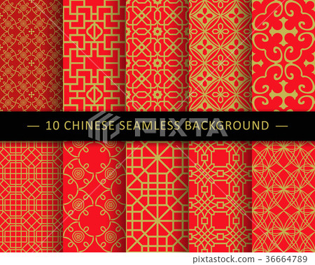 Chinese Seamless Background Image Collection - Stock Illustration ...