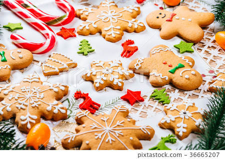 Christmas gingerbread cookies homemade 36665207