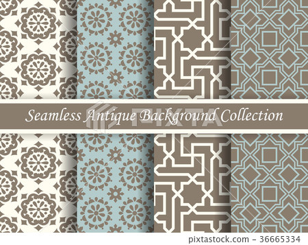 Antique seamless brown retro background collection 36665334
