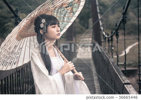 古裝美女美農紙傘 36665446