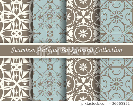 Antique seamless brown retro background collection 36665531