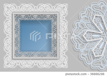 Template for design - square frame Template for design - square frame 36666286
