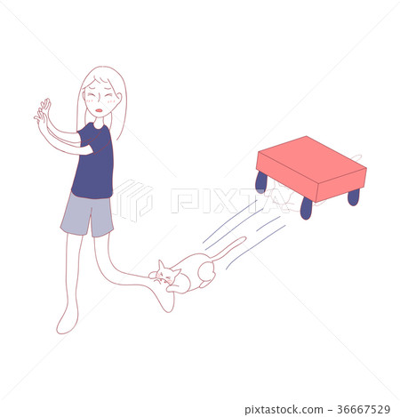 Cat Play Hunting by Stalker Girl and Attack Ankle Cat Play Hunting by Stalker Girl and Attack Ankle 36667529