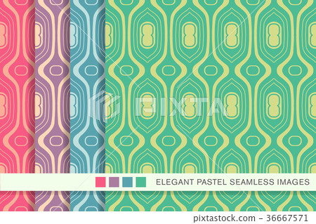 Elegant seamless pastel antique background set Elegant seamless pastel antique background set 36667571