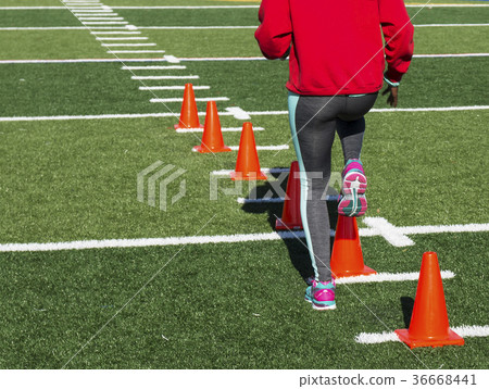 running cones