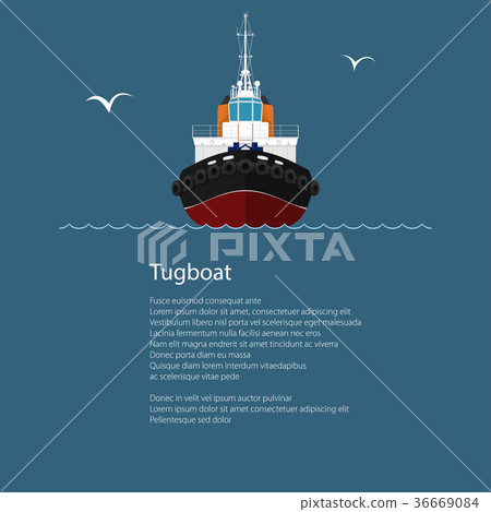 Front View of Push Boat and Text 36669084
