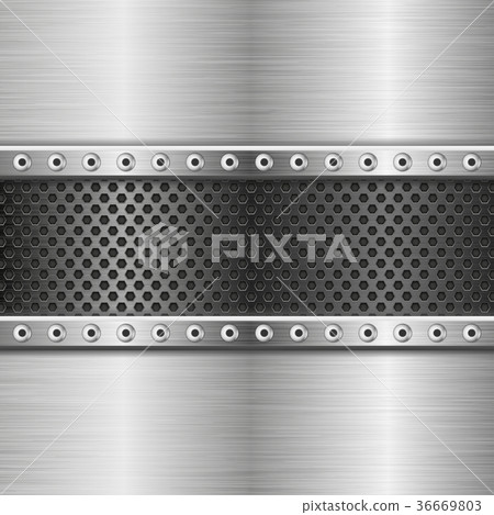 Metal perforated texture with rivets 36669803