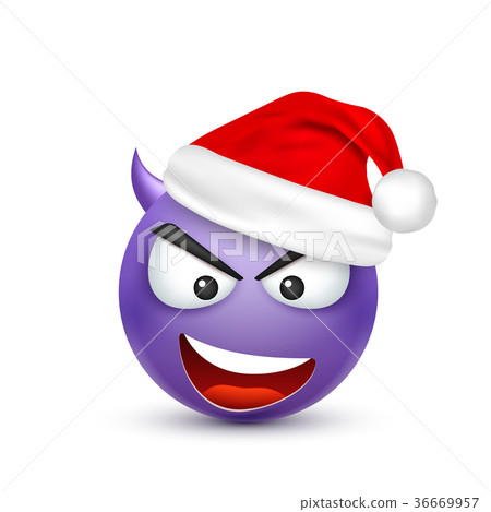 Smiley,emoticon. Violet emoji, face with emotions 36669957