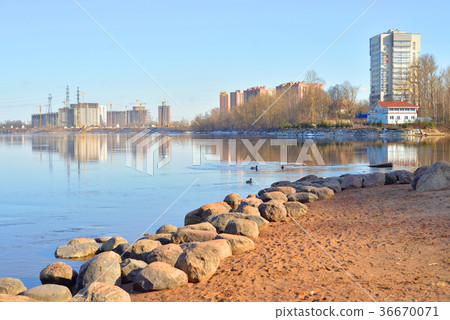 View of Neva river, St.Petersburg. 36670071