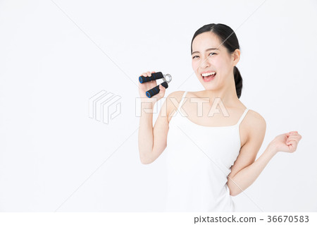 Woman skin care white background image 36670583