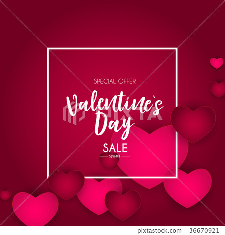 Valentine's Day Love and Feelings Sale Background Valentine's Day Love and Feelings Sale Background 36670921