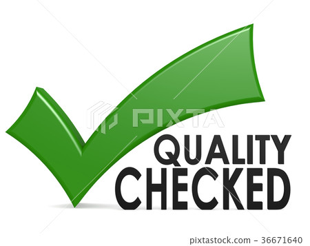 插图素材 quality checked word with green check mark 查看全部