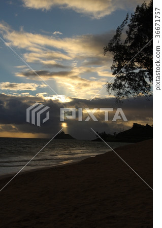 Hawaii Lanikai Beach Morning 36671757