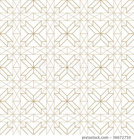 Gold geometric simple minimalist pattern. Line bac Gold geometric simple minimalist pattern. Line bac 36672750