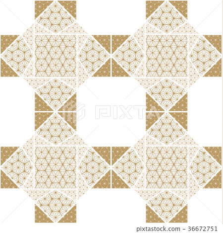 Japanese pattern background vector. Gold geometric Japanese pattern background vector. Gold geometric 36672751