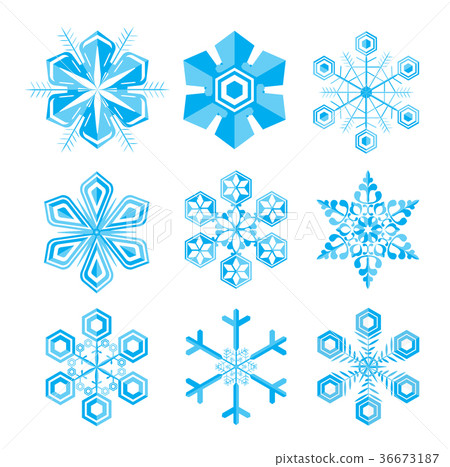 Snowflakes collections set of vector flat design Snowflakes collections set of vector flat design 36673187