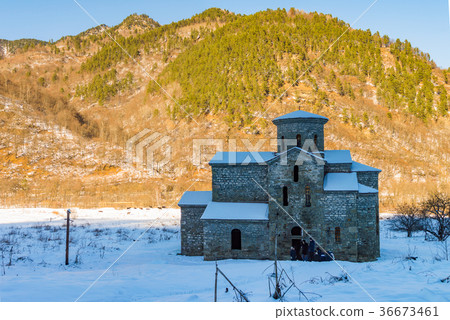 Abandoned orthodox temple. Abandoned orthodox temple. 36673461