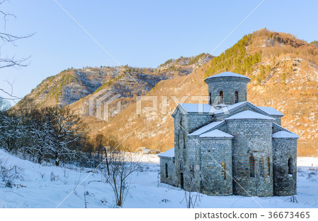 Abandoned orthodox temple. Abandoned orthodox temple. 36673465