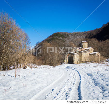 Abandoned orthodox temple. Abandoned orthodox temple. 36673474